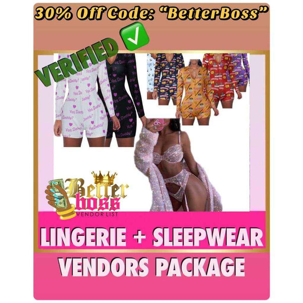 Better Boss Vendor List Sleepwear + Lingerie Vendors